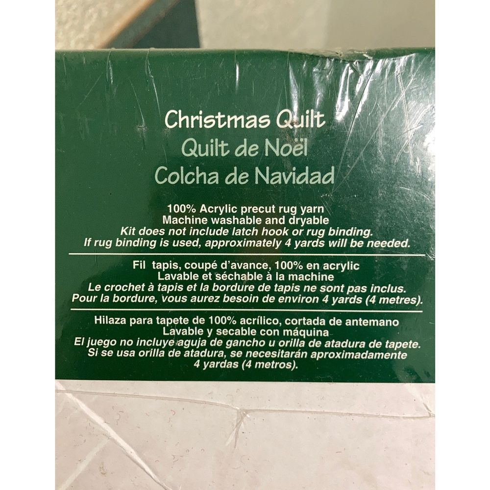 J.&P. Coats Latch Hook Christmas Quilt Kit New Vintage Sealed - Picture 5 of 12